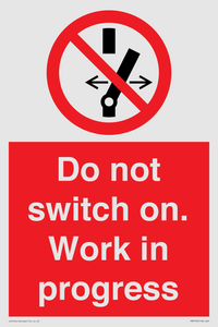 Do not switch on. Work in progress